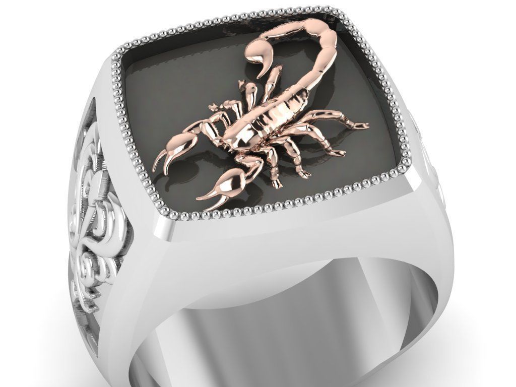 scorpion ring 3D print model_5