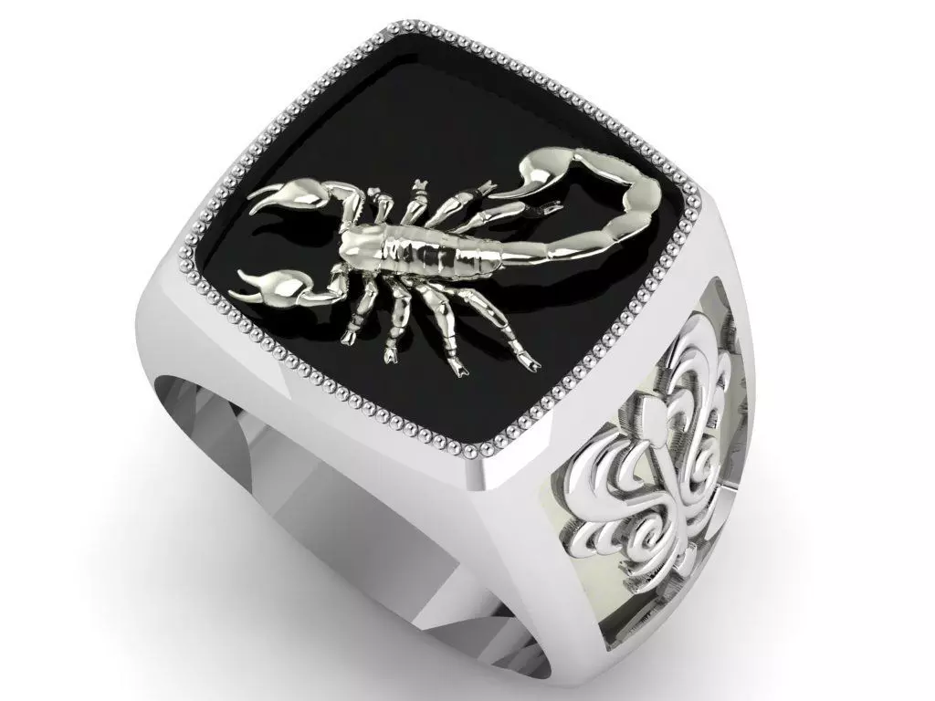 scorpion ring 3D print model_0
