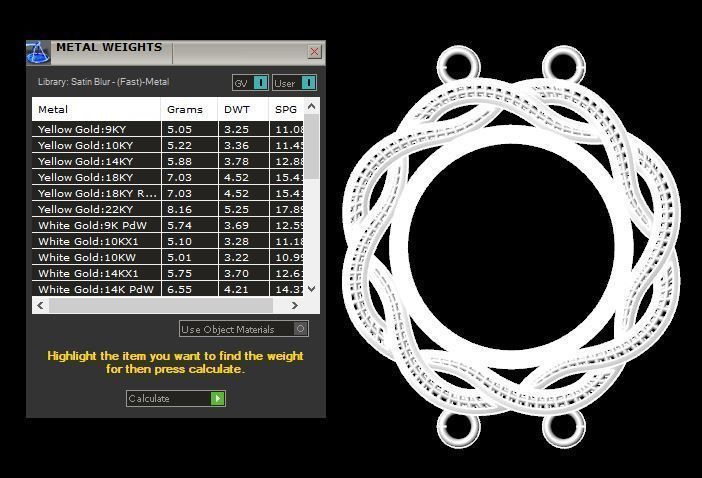gold necklace 3D model_6