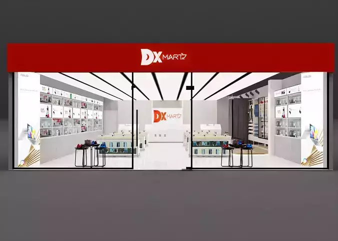 Fashion Tech Store Mobile Phone Shop 3d Model
