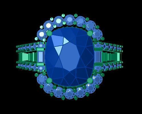 ruby daimond ring 3D print model_7