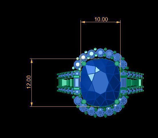 ruby daimond ring 3D print model_13