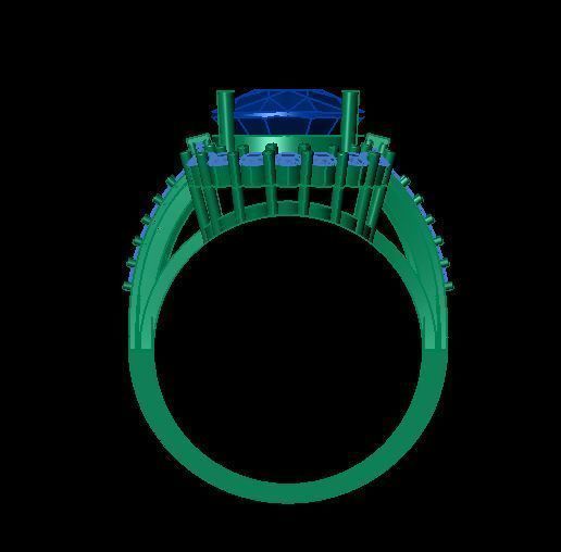 ruby daimond ring 3D print model_8