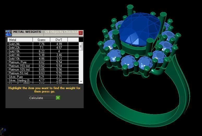 ruby daimond ring 3D print model_11