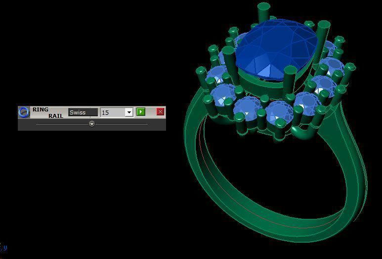 ruby daimond ring 3D print model_10