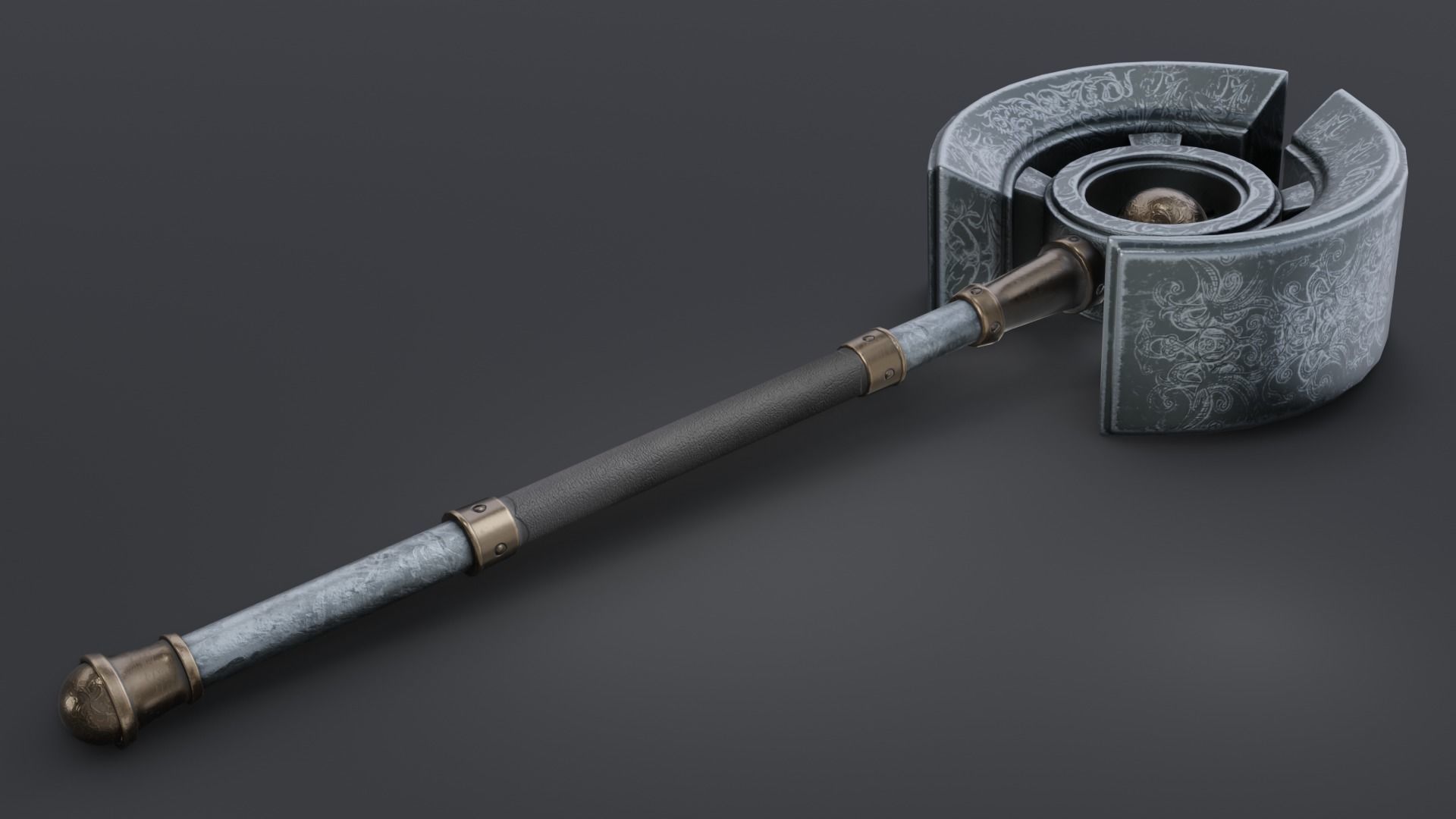 Hammer 09 Low-poly 3D model_4