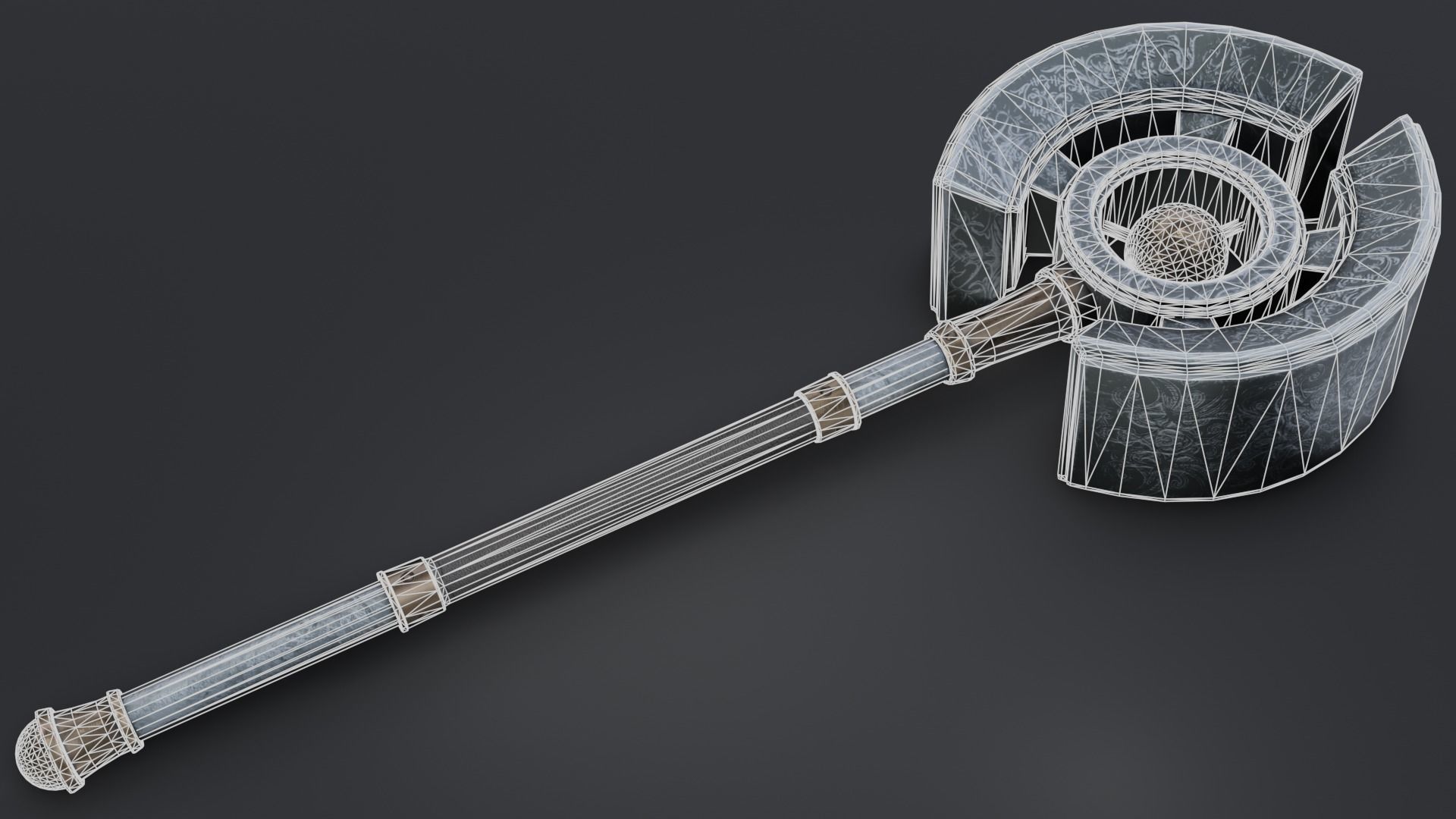 Hammer 09 Low-poly 3D model_9
