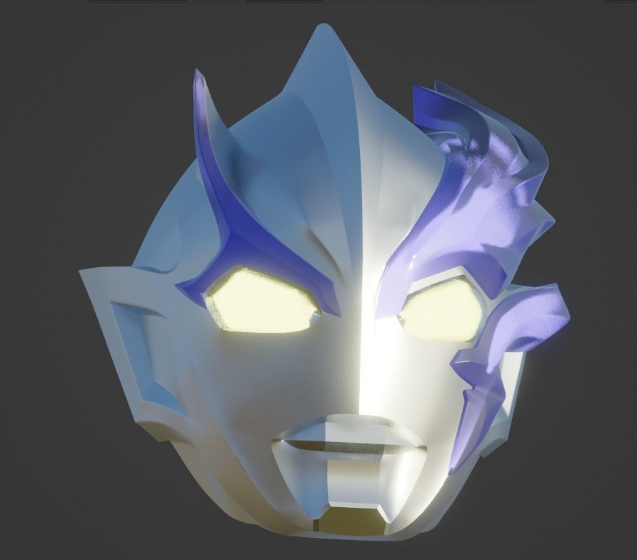 Ultraman Blazer 3D Printable cosplay replica helmet STL Model 3D print model_4