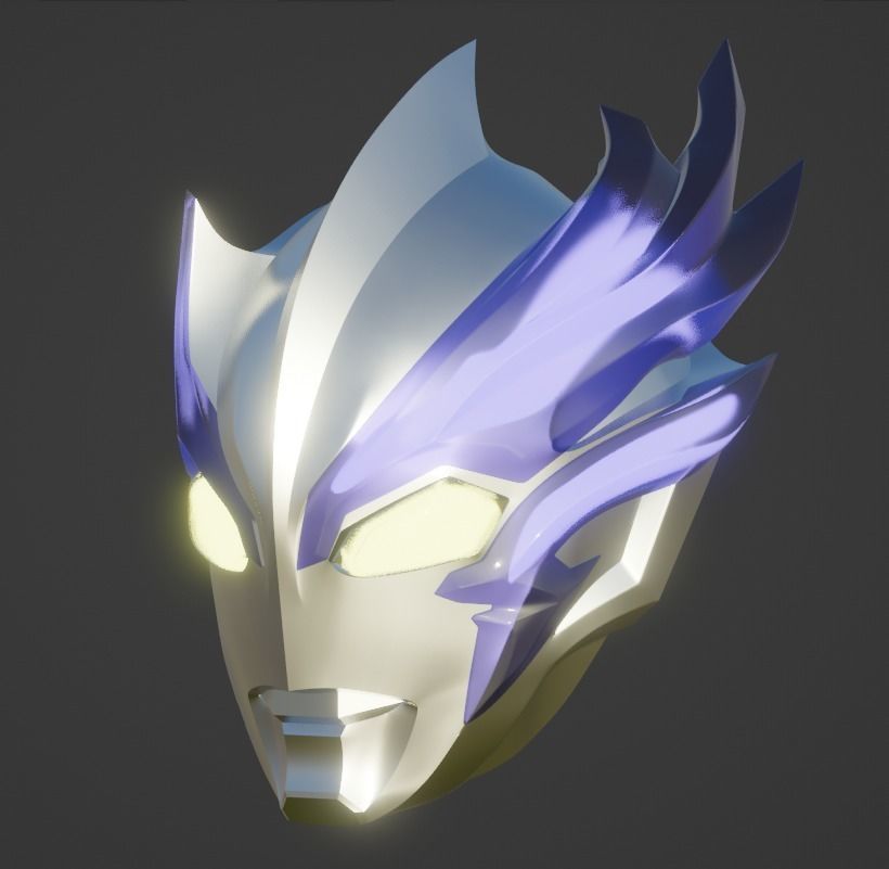 Ultraman Blazer 3D Printable cosplay replica helmet STL Model 3D print model_3