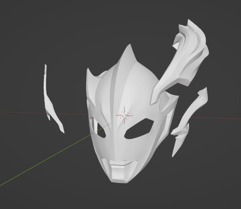 Ultraman Blazer 3D Printable cosplay replica helmet STL Model 3D print model_14