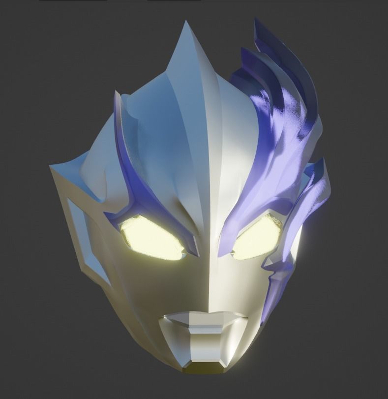 Ultraman Blazer 3D Printable cosplay replica helmet STL Model 3D print model_2