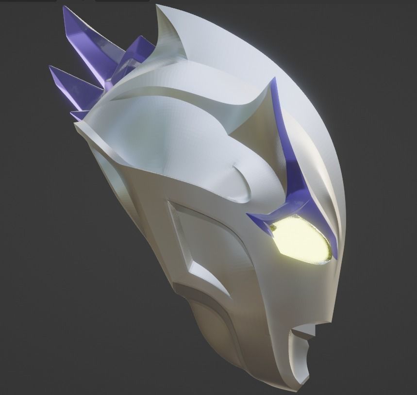 Ultraman Blazer 3D Printable cosplay replica helmet STL Model 3D print model_6