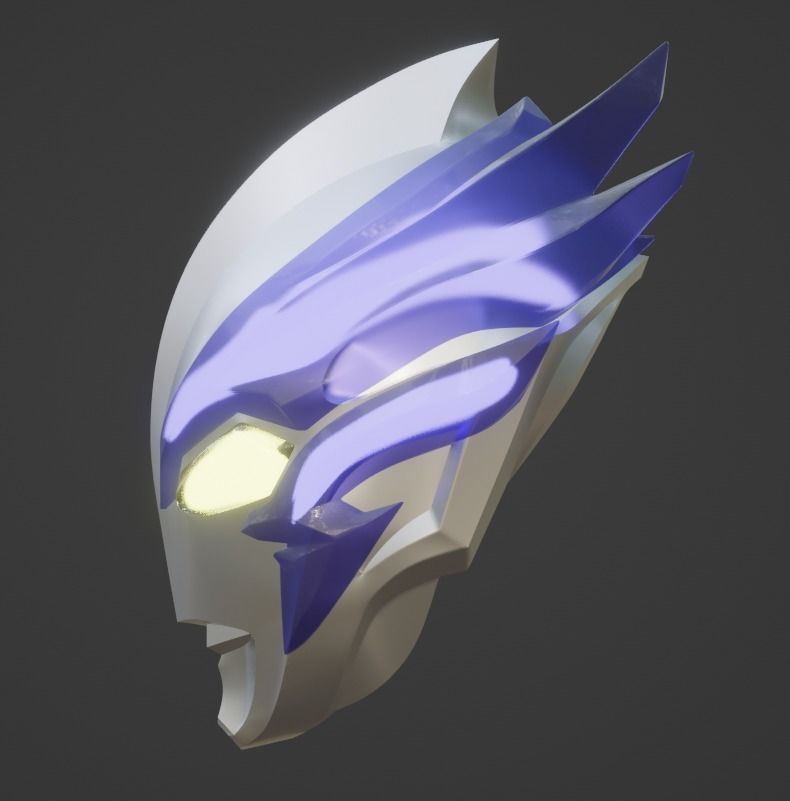 Ultraman Blazer 3D Printable cosplay replica helmet STL Model 3D print model_5