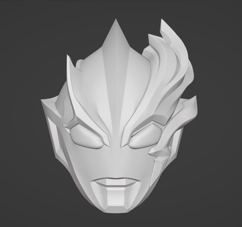 Ultraman Blazer 3D Printable cosplay replica helmet STL Model 3D print model_13