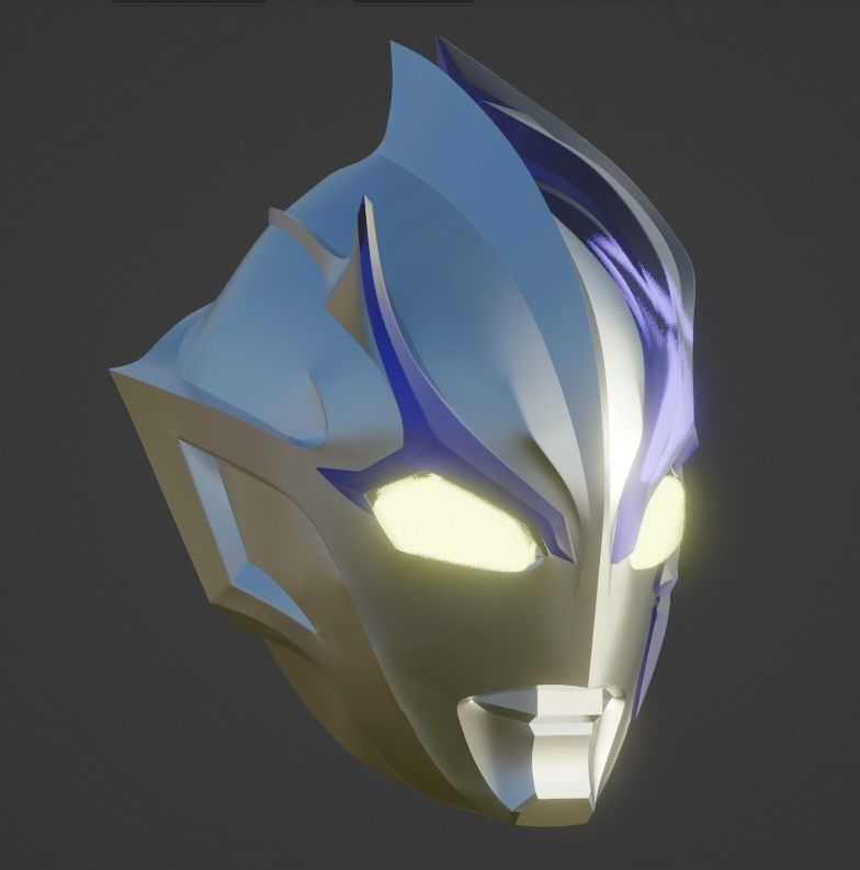 Ultraman Blazer 3D Printable cosplay replica helmet STL Model 3D print model_7
