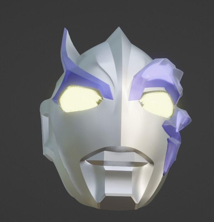 Ultraman Blazer 3D Printable cosplay replica helmet STL Model 3D print model_8