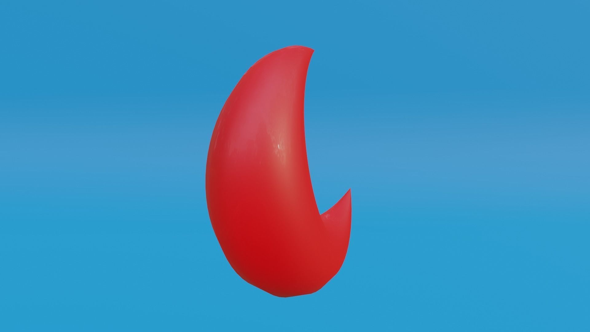 Red Moon Low-poly 3D model_2