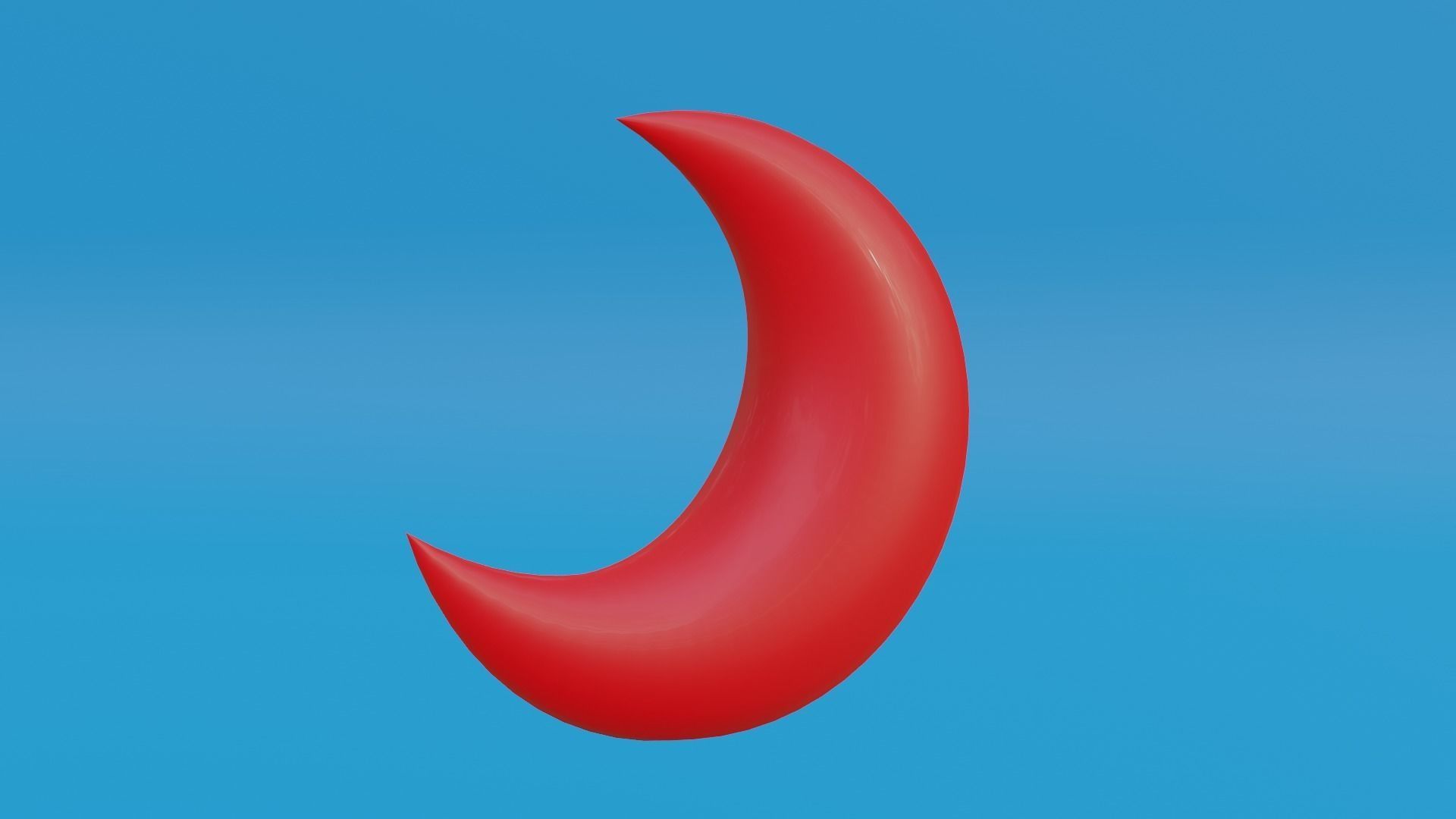 Red Moon Low-poly 3D model_6