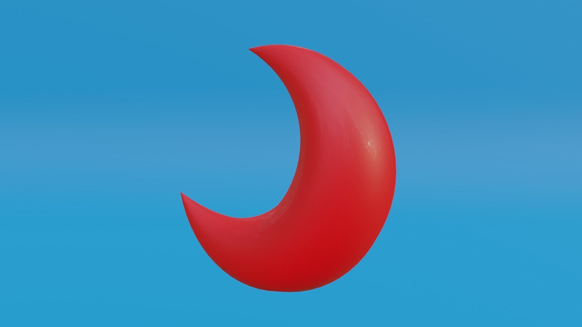 Red Moon Low-poly 3D model_7