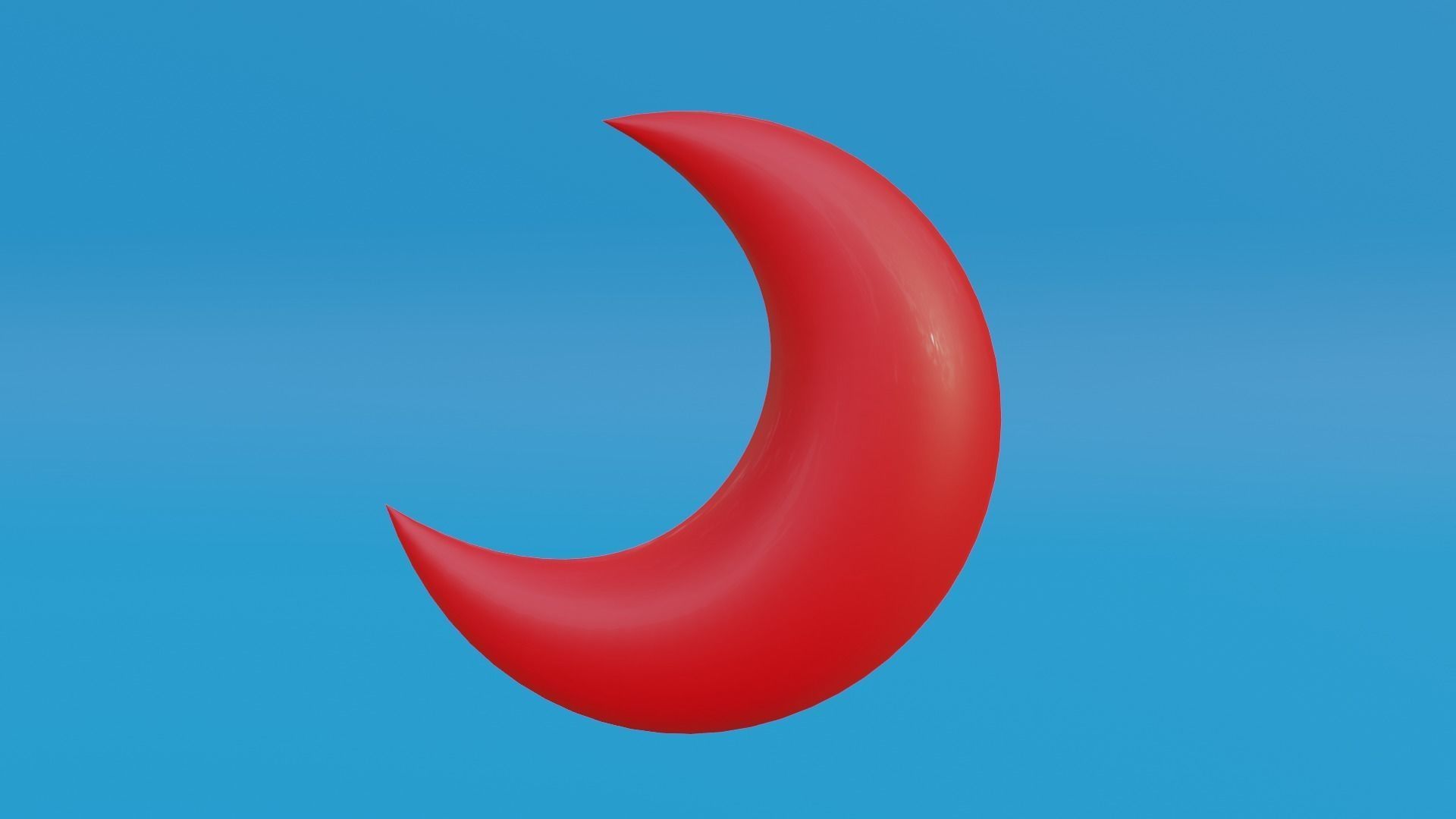 Red Moon Low-poly 3D model_8