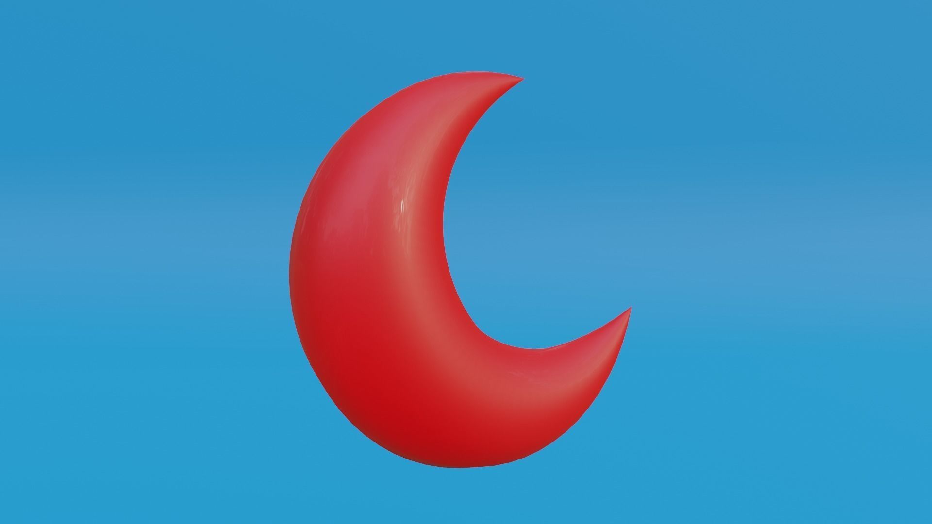 Red Moon Low-poly 3D model_1