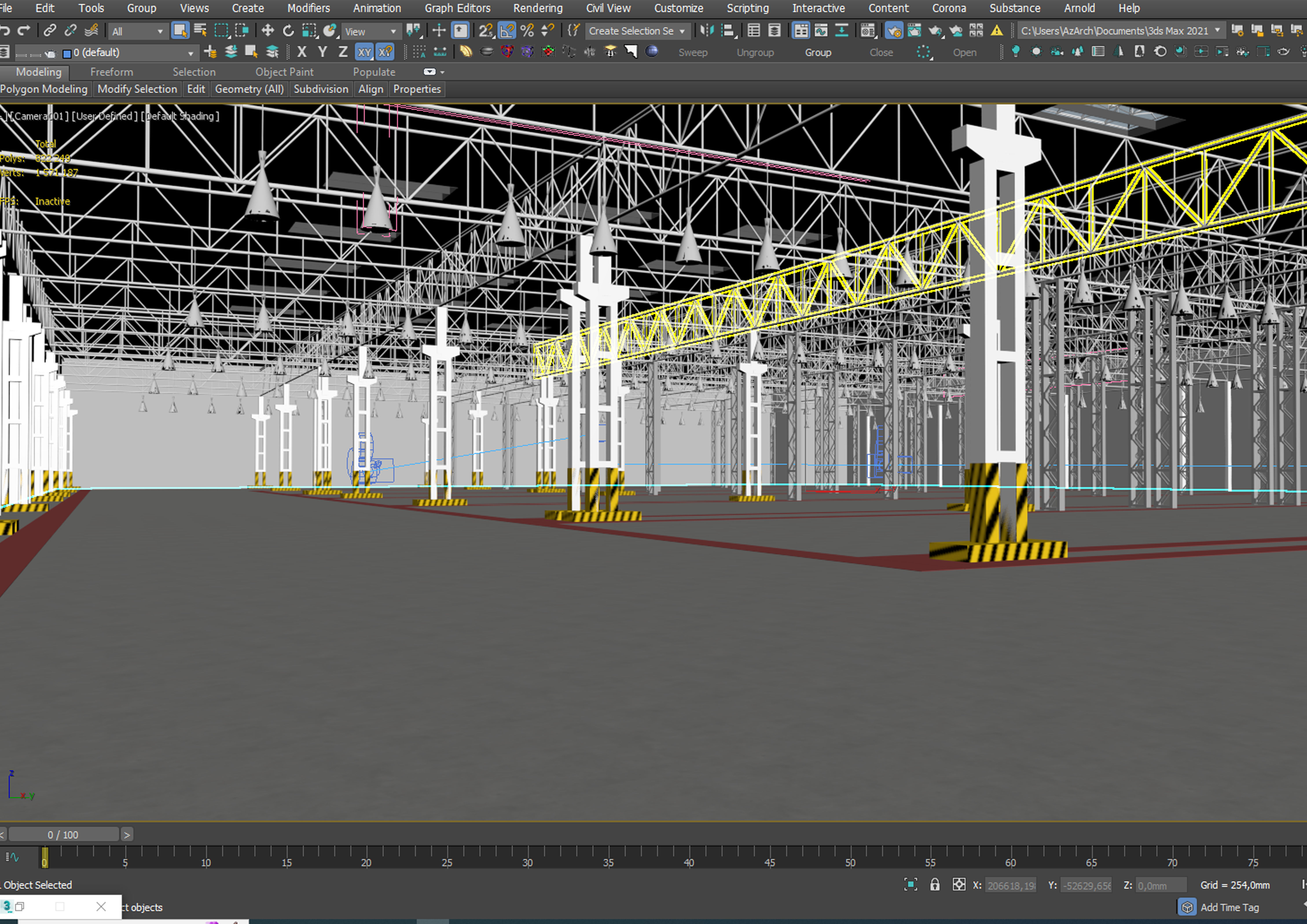 Factory warehouse 3D model_5