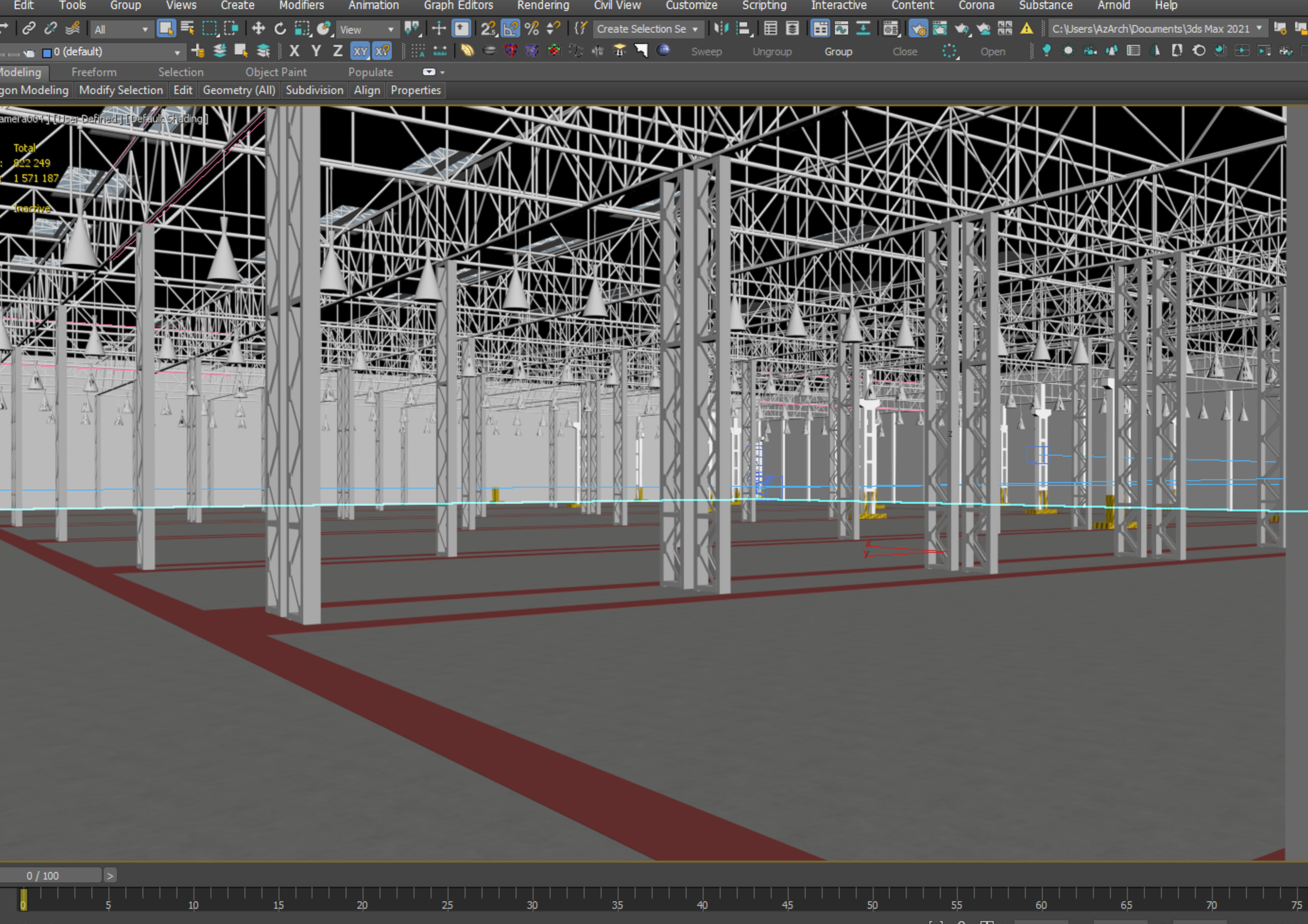 Factory warehouse 3D model_6