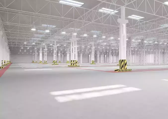 Factory warehouse 3D model