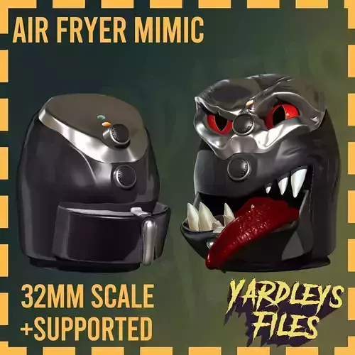 The Frightful Fryer 32mm Air Fryer DnD Mimic 3D print model