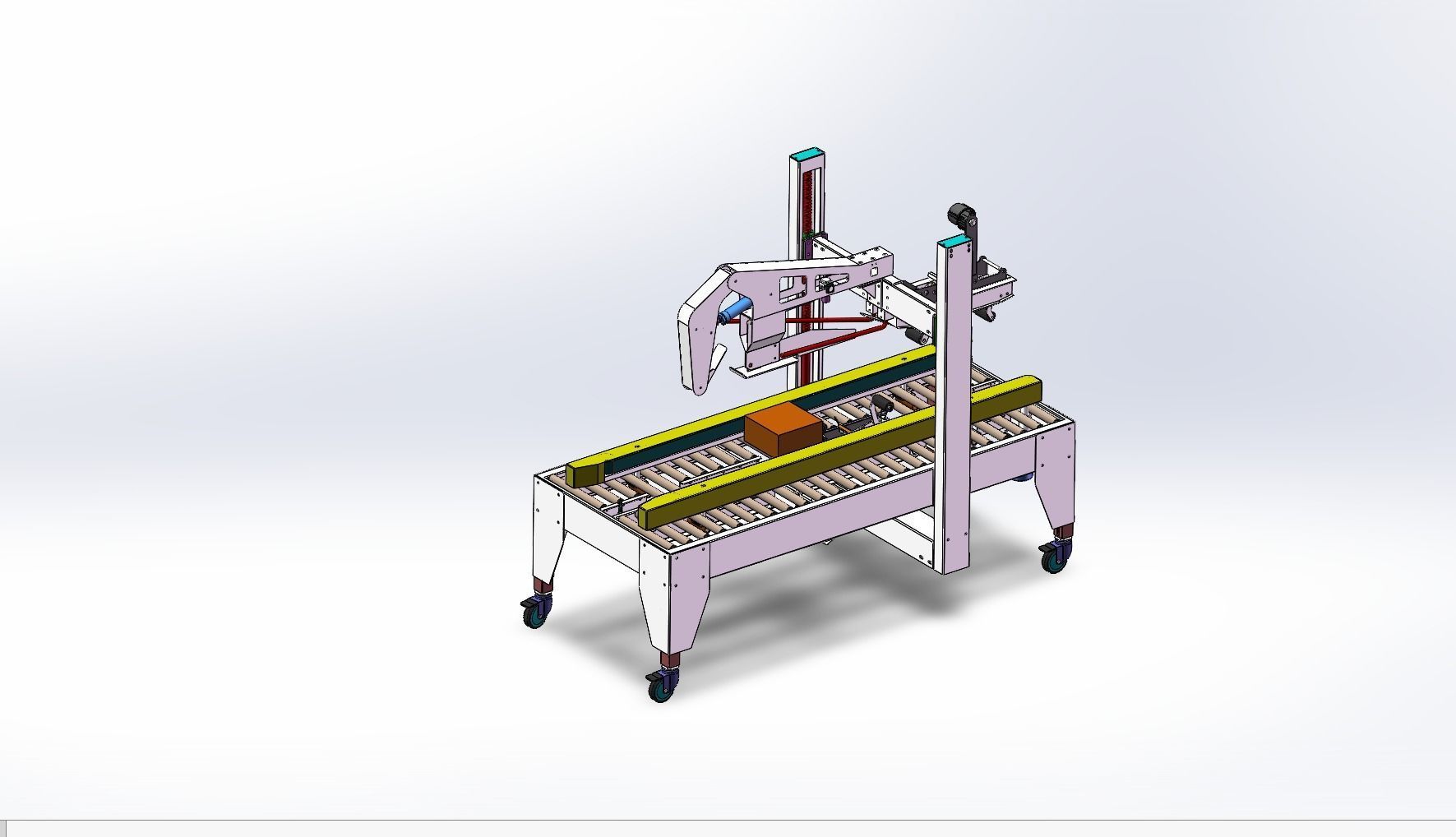 Automatic unpacking and sealing machine  3D model_13