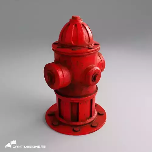 Fire Hydrant Low Poly PBR 3D Model
