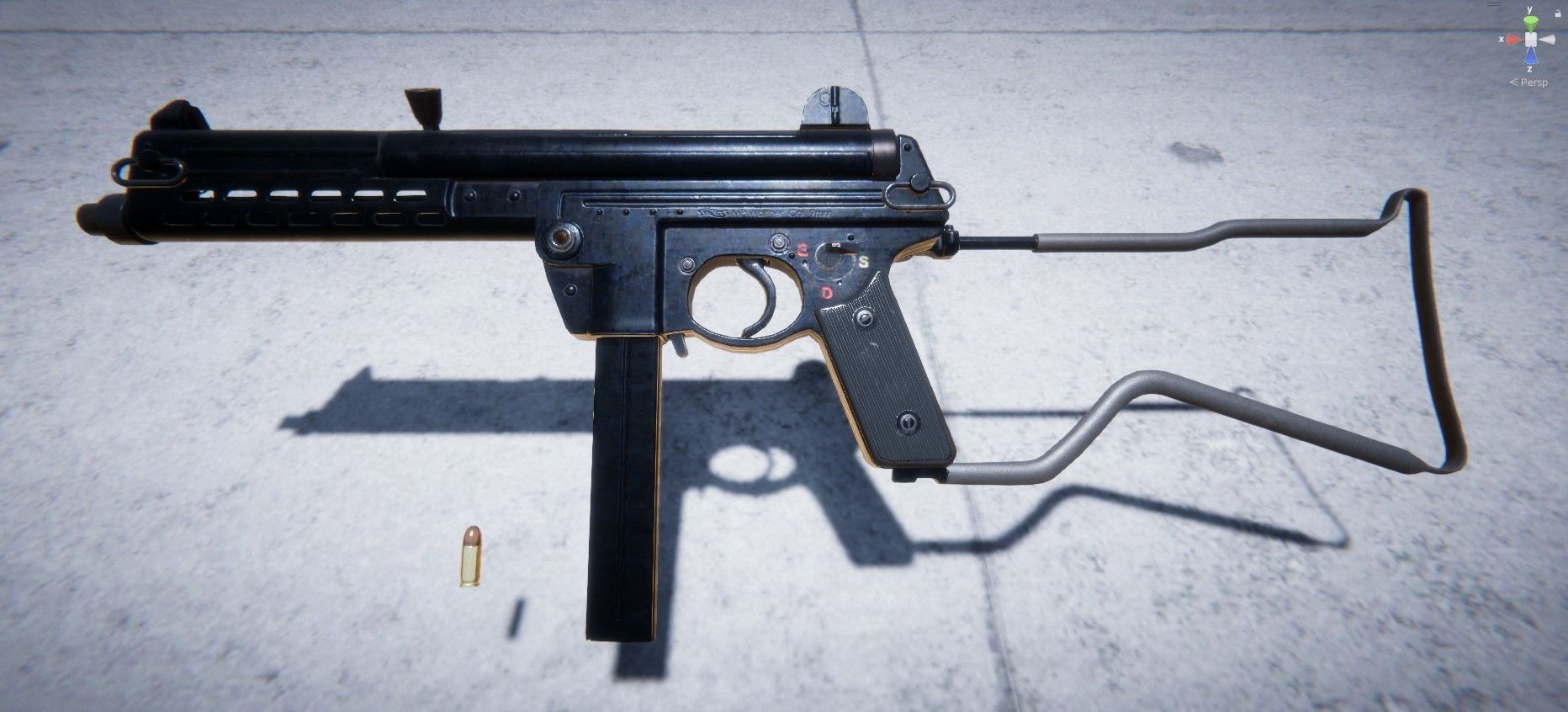 Walther MPL Low-poly 3D model_29