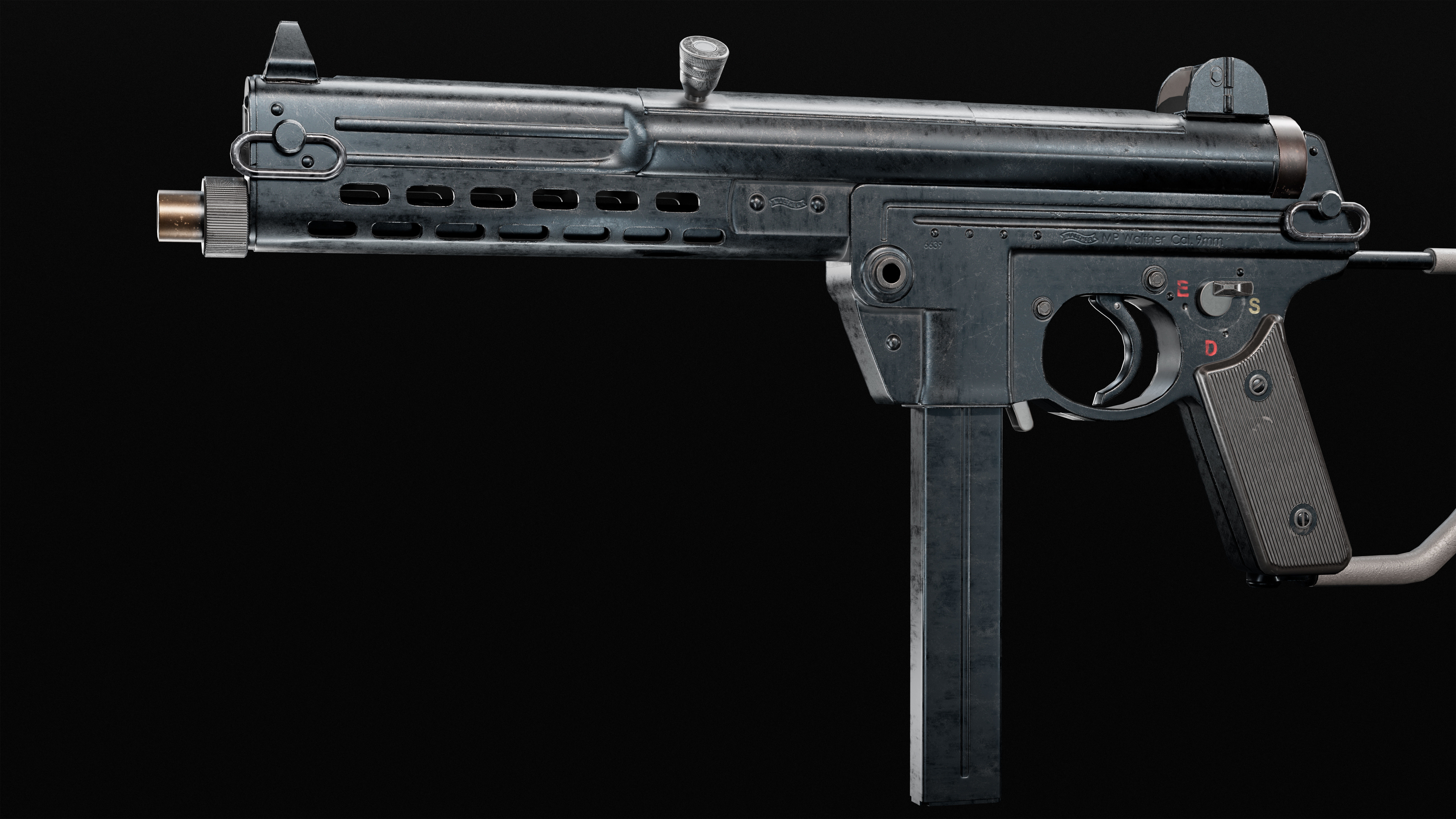 Walther MPL Low-poly 3D model_5