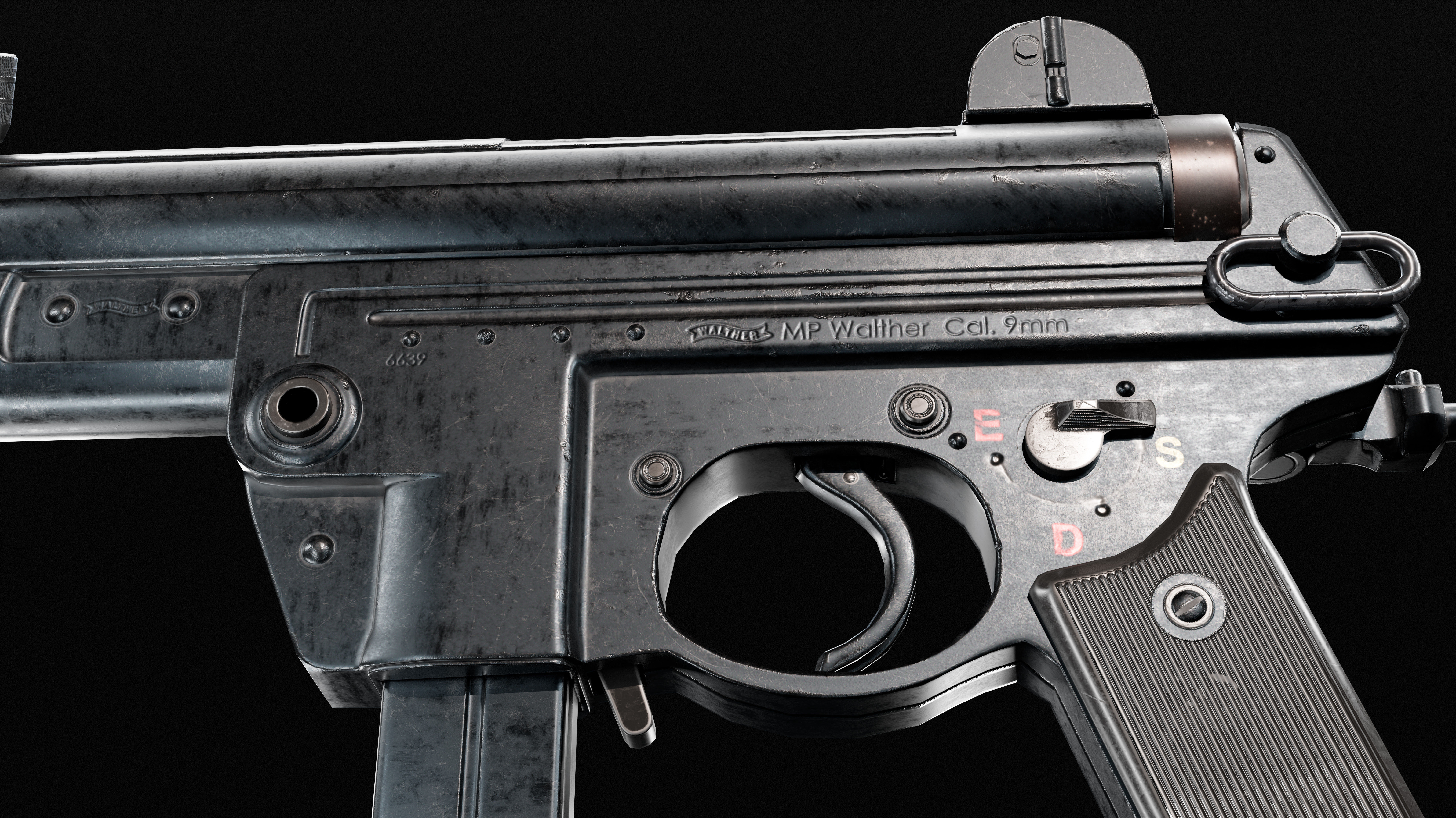 Walther MPL Low-poly 3D model_2