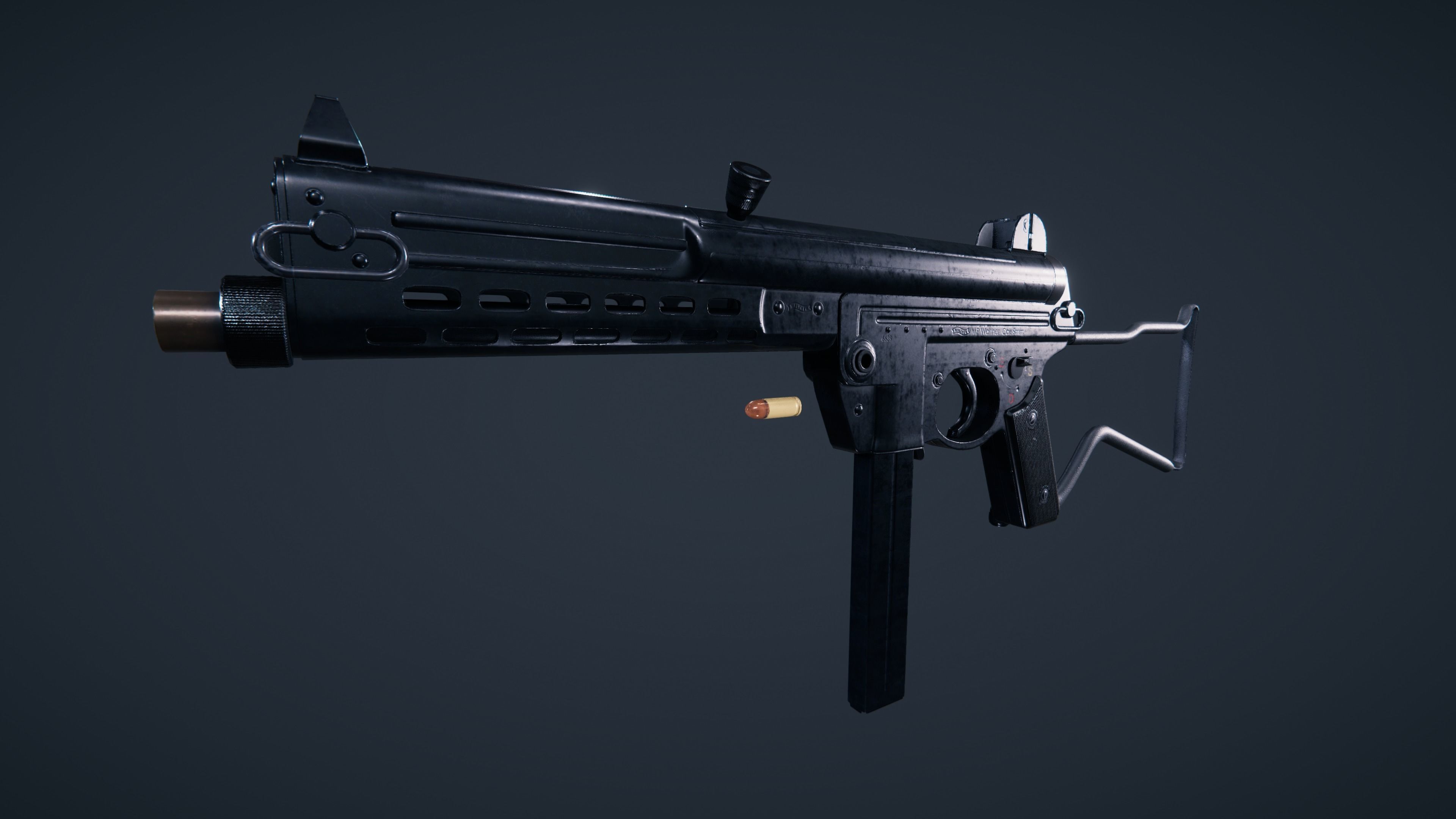 Walther MPL Low-poly 3D model_7