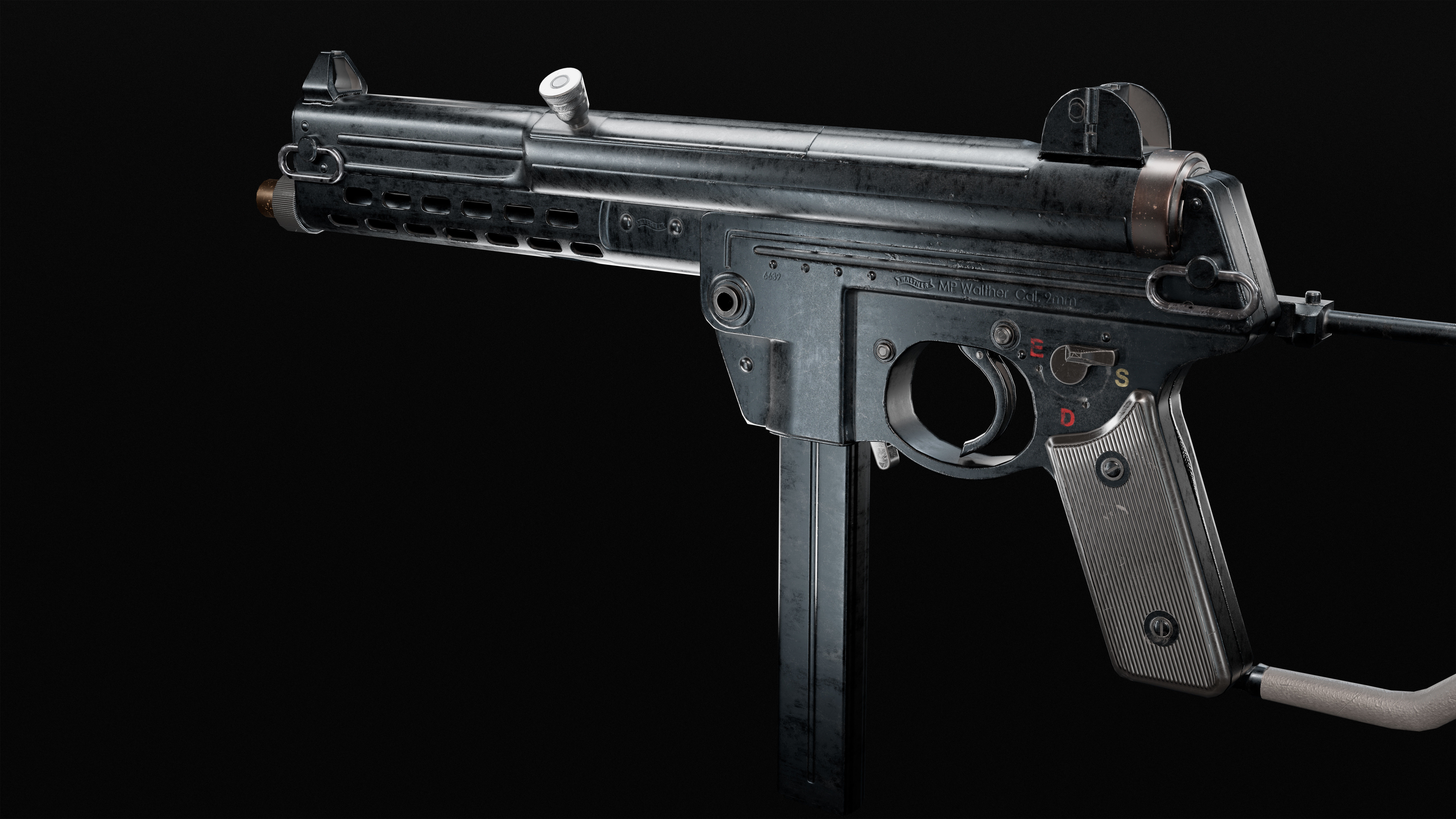 Walther MPL Low-poly 3D model_3