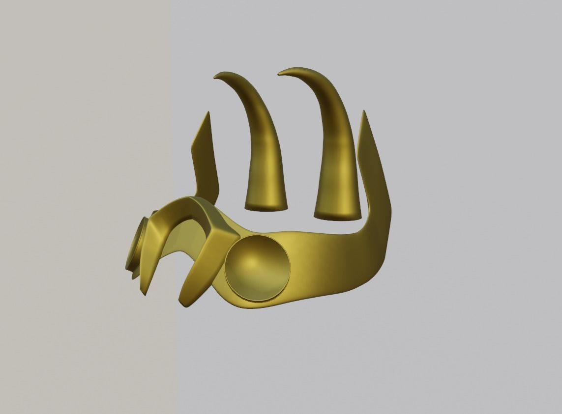 Loki helmet 3D print model 3D print model_3