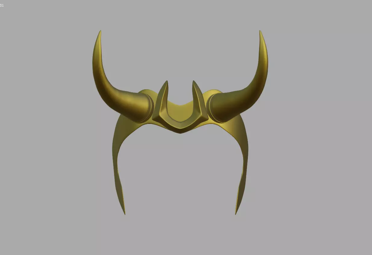 Loki helmet 3D print model 3D print model_0