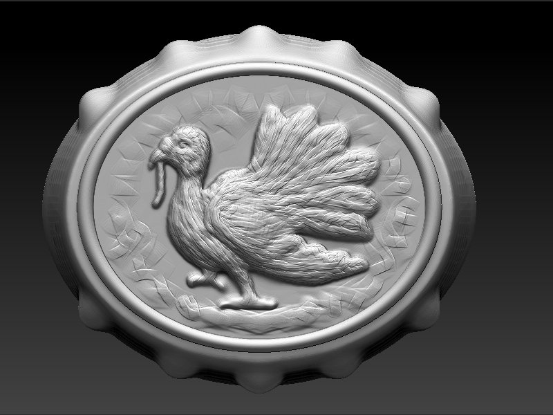 Thanksgiving Turkey Ring re-leaf  3D print model_1