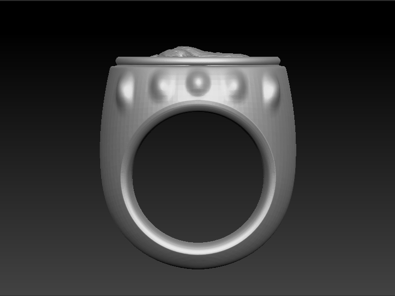 Thanksgiving Turkey Ring re-leaf  3D print model_3