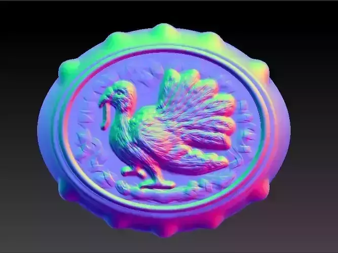 Thanksgiving Turkey Ring re-leaf  3D print model