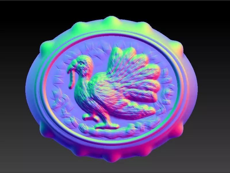 Thanksgiving Turkey Ring re-leaf  3D print model_0
