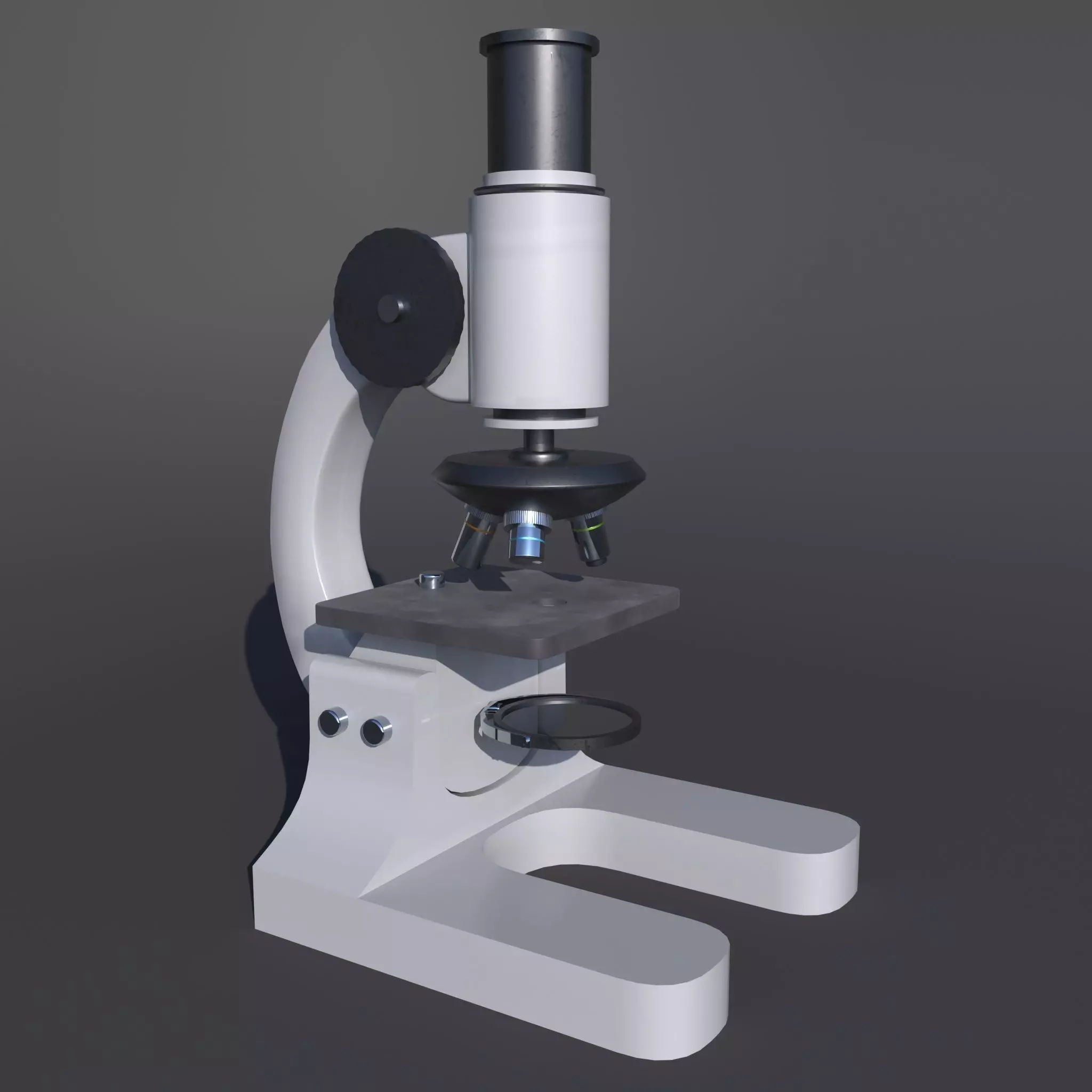 microscope Low-poly 3D model
