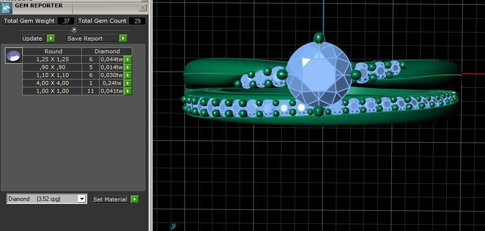 Duble Engagement Ring  3D print model_2