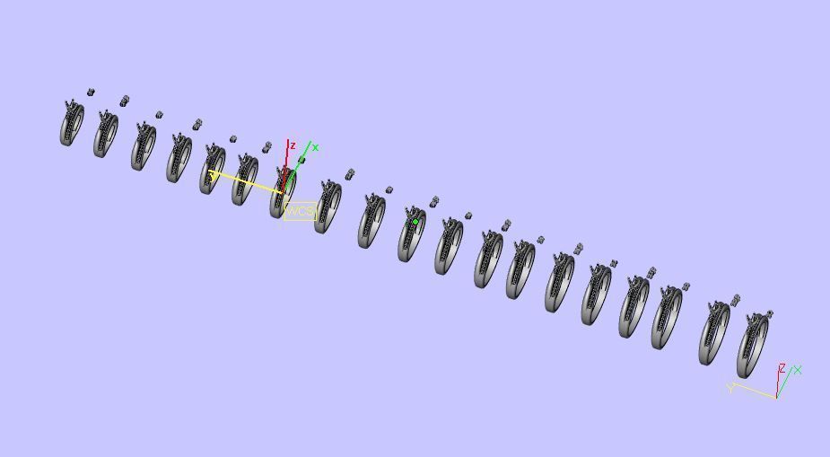 Duble Engagement Ring  3D print model_7