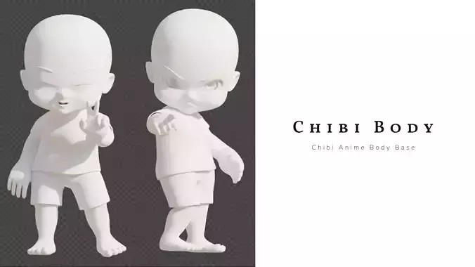 Chibi Character Body Base 3D model