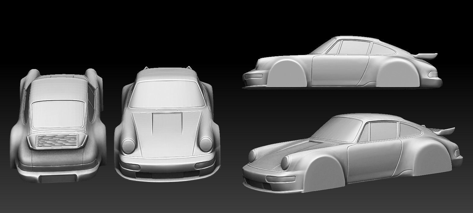 3D MODEL OF A PORSCHE CAR FOR 3D PRINTING 3D print model_1