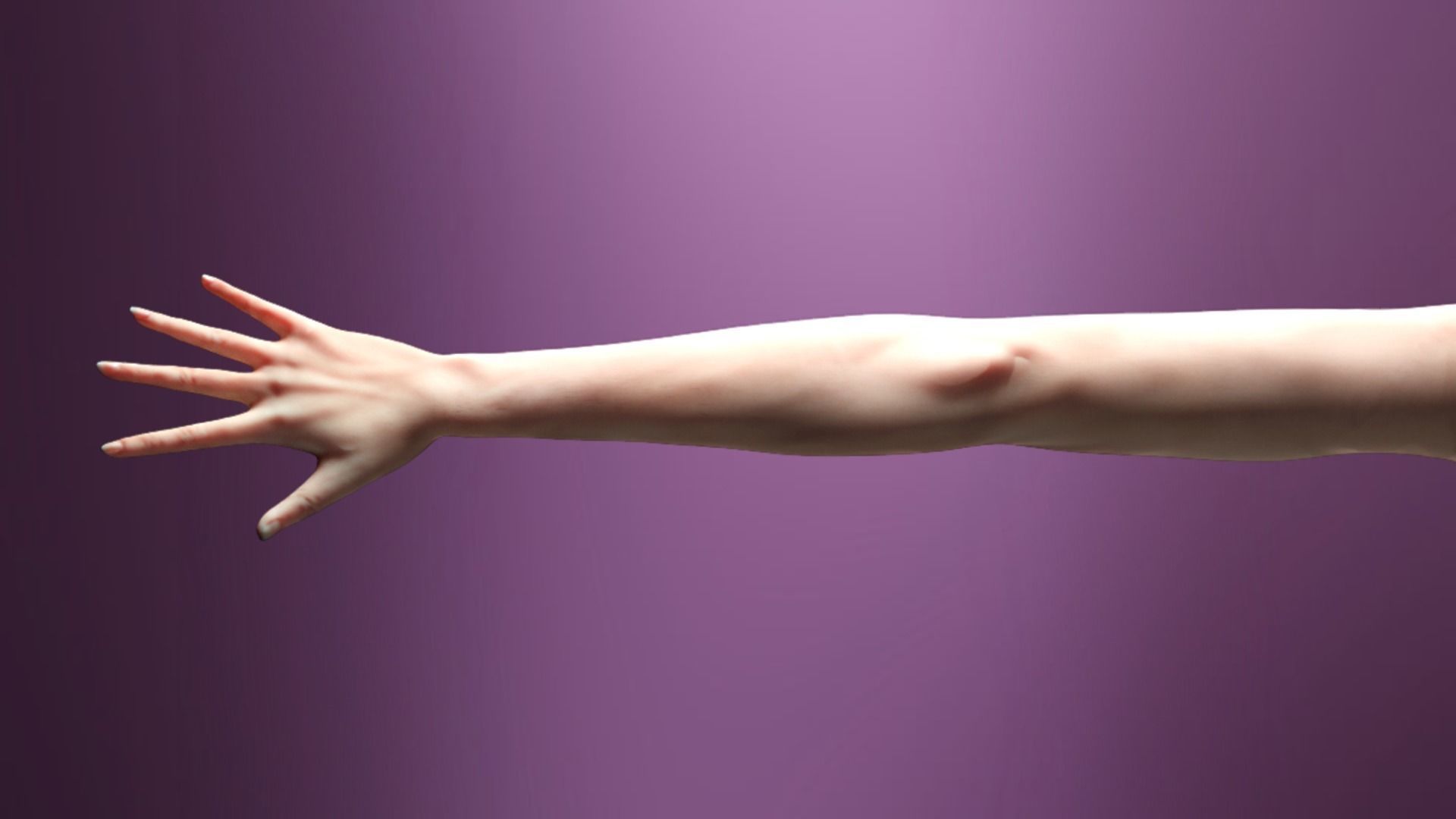 hand for games and animations Low-poly 3D model_3