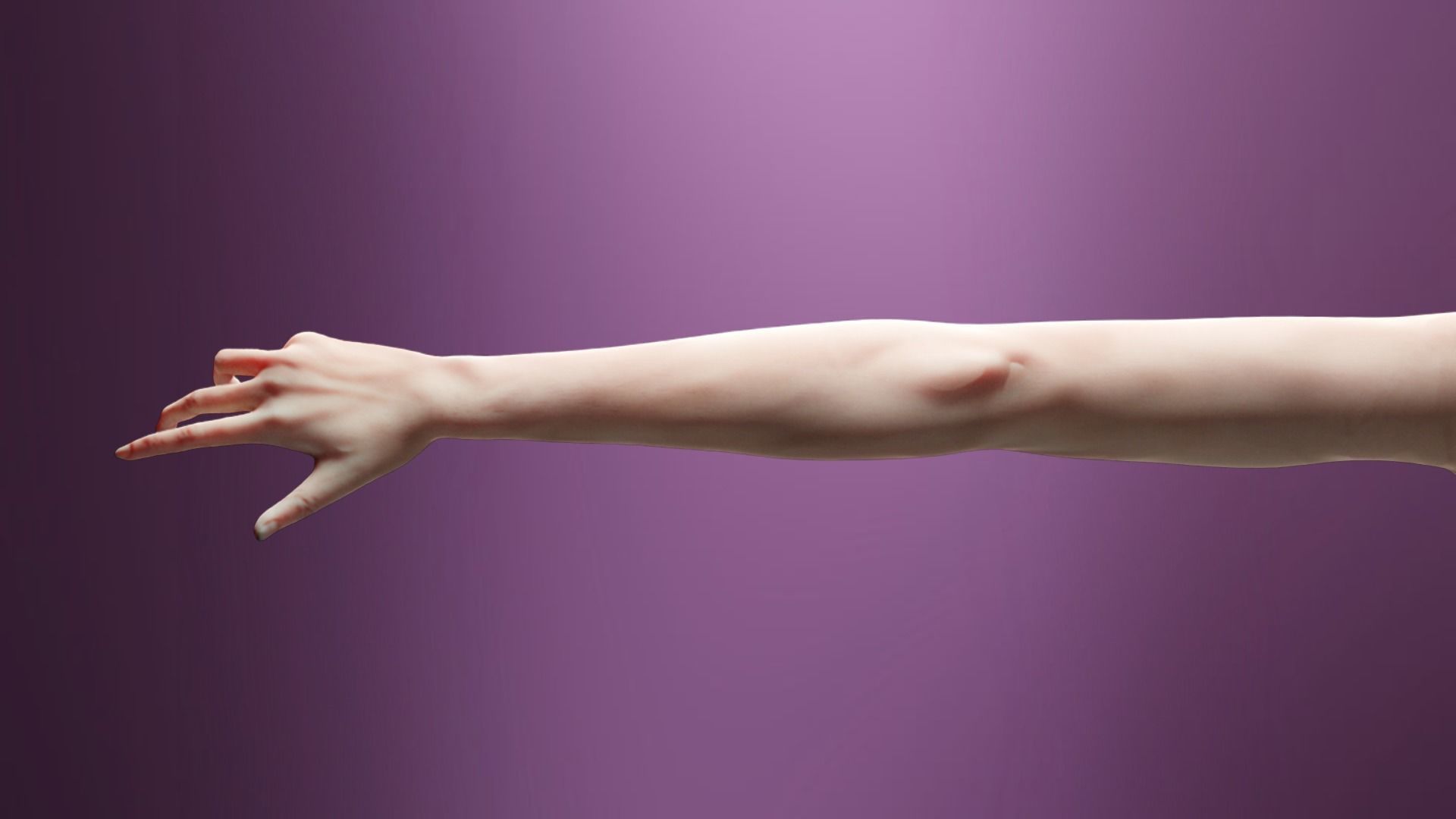 hand for games and animations Low-poly 3D model_2