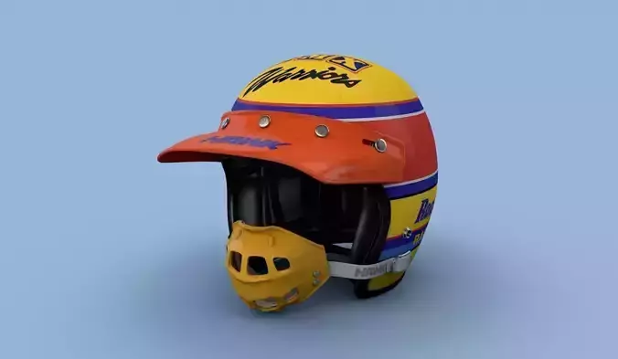 BMX Vintage Helmet 70s Warriors  3D model